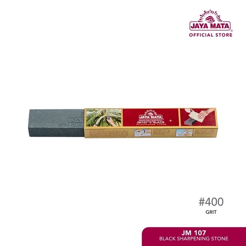 JAYA MATA Grit 400 Black Single Sided Sharpening Stone (JM107) [Honing_Whetstone_Knife Sharpener_Bat