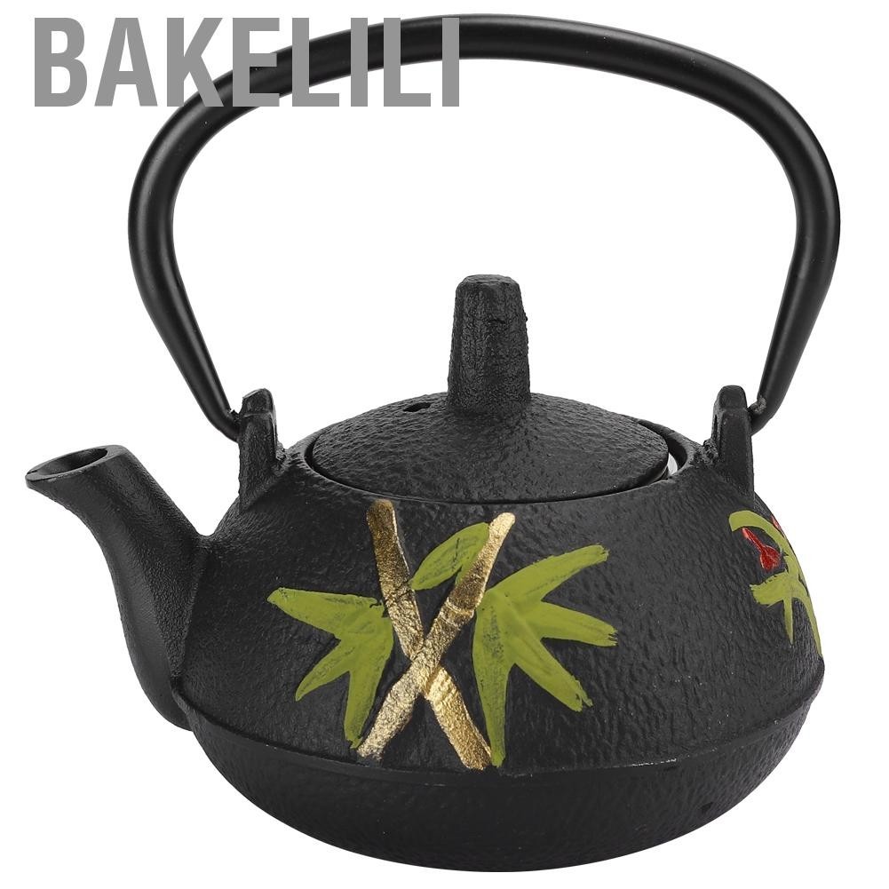 Bakelili 0.3L Cast Iron Teapot Coffee Tea Pot Kettle With Stainless Steel Filter Gift