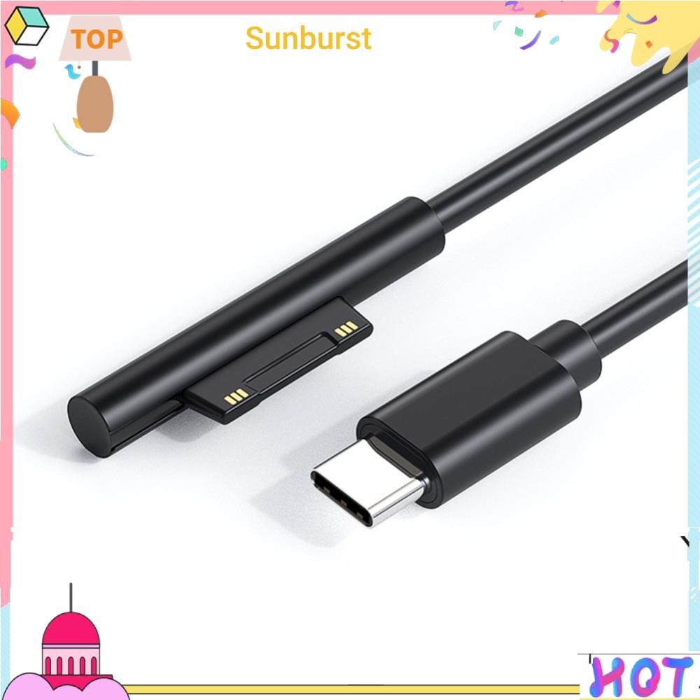 สายชาร์จพาวเวอร์ซัพพลาย USB C PD สําหรับ Microsoft Surface Pro 7 6 5 4 [Sunburst11.th]