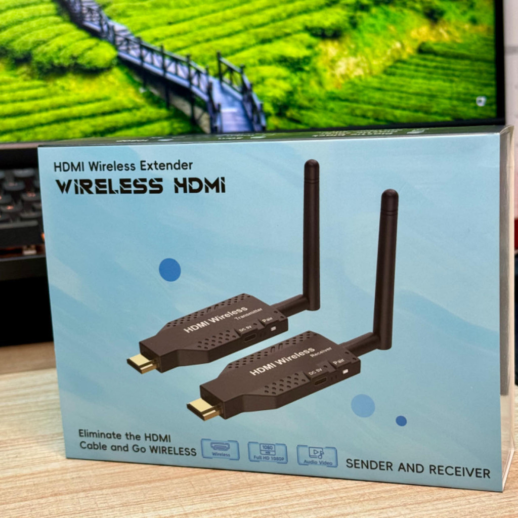 เครื่องขยายสัญญาณ HDMI ไร้สาย 50M 5.8GHz 1080P WiFi หน้าจอส่งสัญญาณ สําหรับกล้อง แล็ปท็อป พีซี ไปยังทีวี โปรเจคเตอร์ ราคา ถูกที่สุด ดีลบีเคเค แกลเลอรีภาพที่ 8