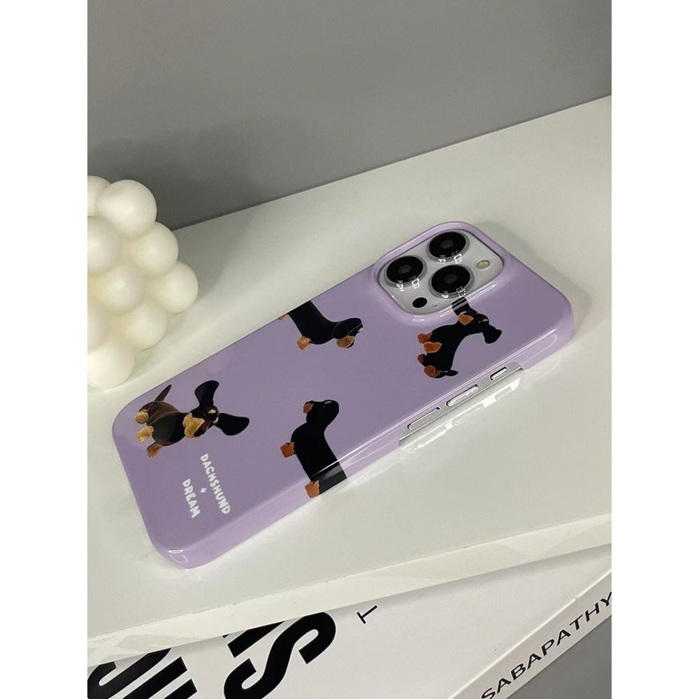 สีม่วงดัชชุนลายการ์ตูนiphone Case 15PromaxเหมาะสําหรับIPhone 13promax 12promax 11promax 12 11 12pro 13 12 14Promax 7 8 Plusพรีเมี่ยมเคสโทรศัพท์ - รูปที่ 5