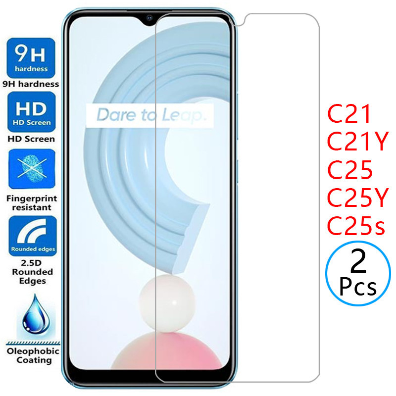 กระจกนิรภัยป้องกันสําหรับ realme c25 c25s c25y c21 c21y ป้องกันหน้าจอบน realmi c 21 25sy 21y 25y ฟิล