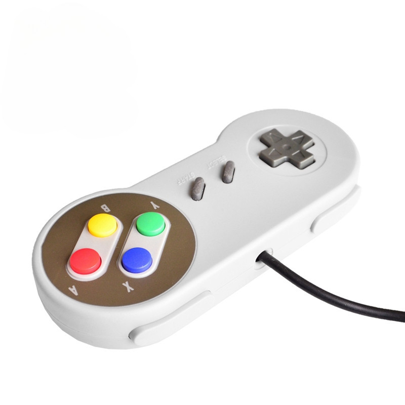 จอยสติ๊กควบคุมเกม แบบใช้สาย USB สไตล์เรโทร สําหรับ Linux SNES Game PC NESPi RetroPie Windows Raspberry Pi 4B 3B+ 3B