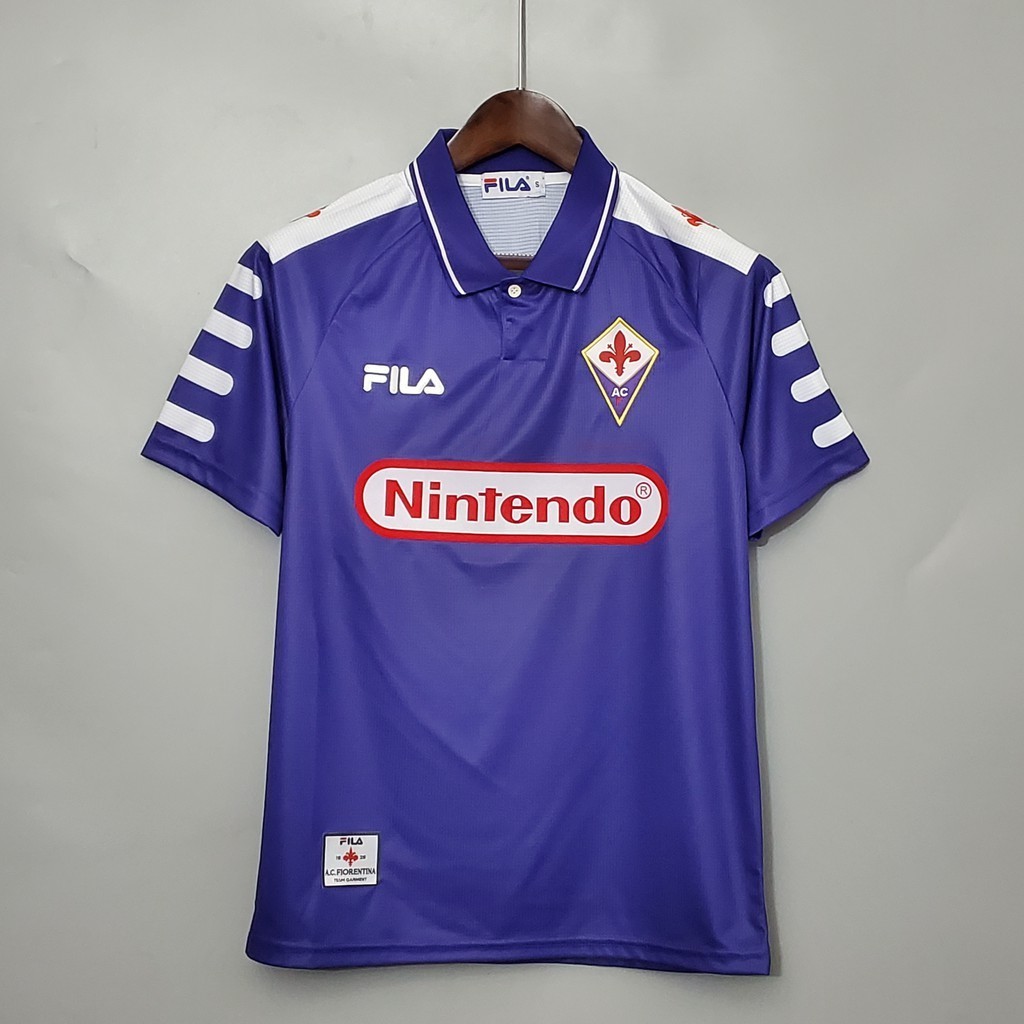 98-99 Fiorentina Home Retro Soccer Jersey ฟุตบอล