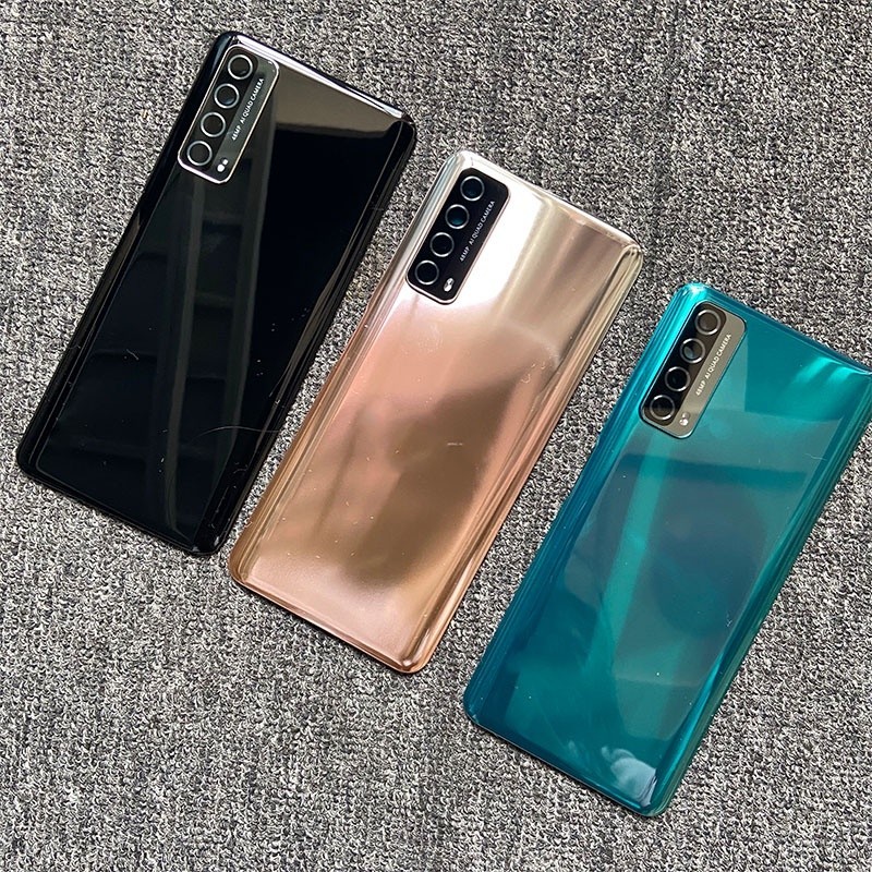 6.67 "; 2021 สําหรับ Huawei Y7A แบตเตอรี่ฝาหลังกระจกด้านหลังประตูสติกเกอร์กาว PPA-LX2 LX3