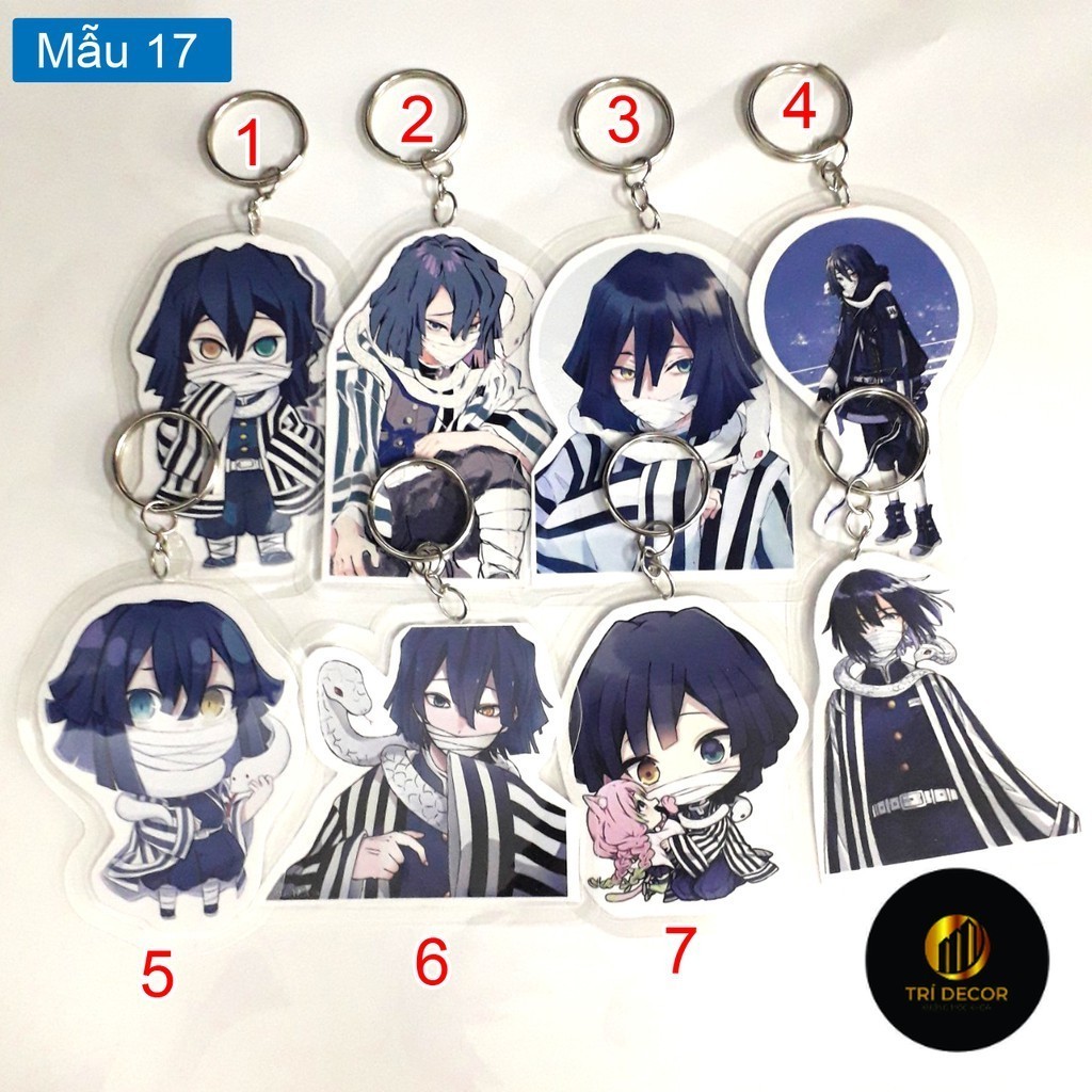 พวงกุญแจอนิเมะ ตัวละคร Kimetsu No yaiba Iguro Obanai