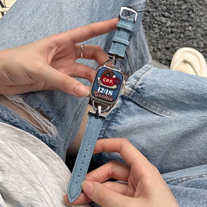 สายนาฬิกาข้อมือหนัง โลหะ สไตล์ใหม่ เหมาะกับฤดูร้อน สําหรับ Apple Watch s8 4567