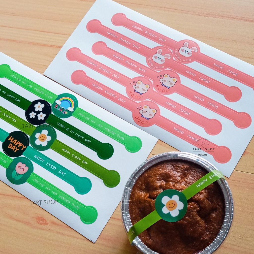 พร้อมส่ง สติ๊กเกอร์สายคาดกล่องแบบยาว 18 cm. ลายการ์ตูน สําหรับติดกล่องขนม  (1 แผ่นมี 5 ดวง/ แพ็คละ 50 ดวง และ 100 ดวง) - รูปที่ 3