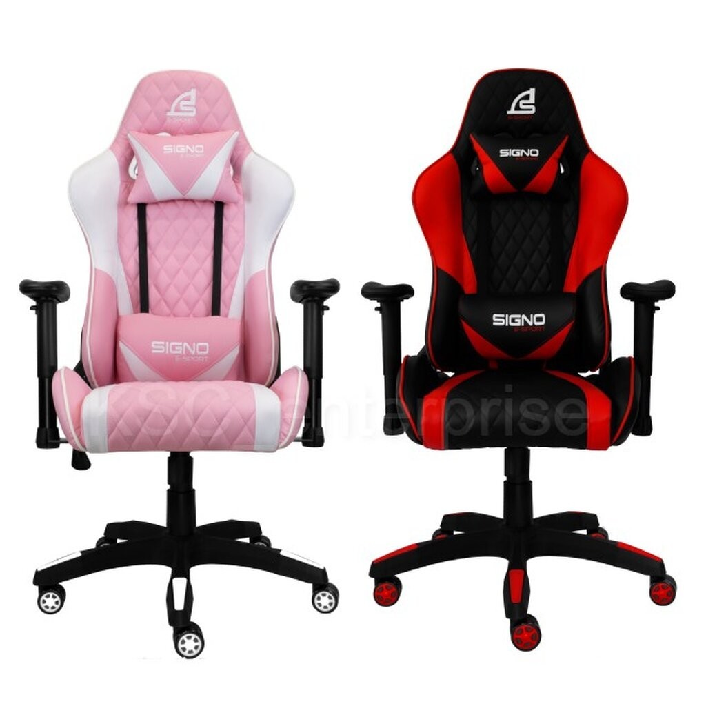 Gaming Chair Signo GC-203 BAROCCO BLACK/RED,GC-203 BAROCCO WHITE/PINK GC203PW #เก้าอี้เกมมิ่ง