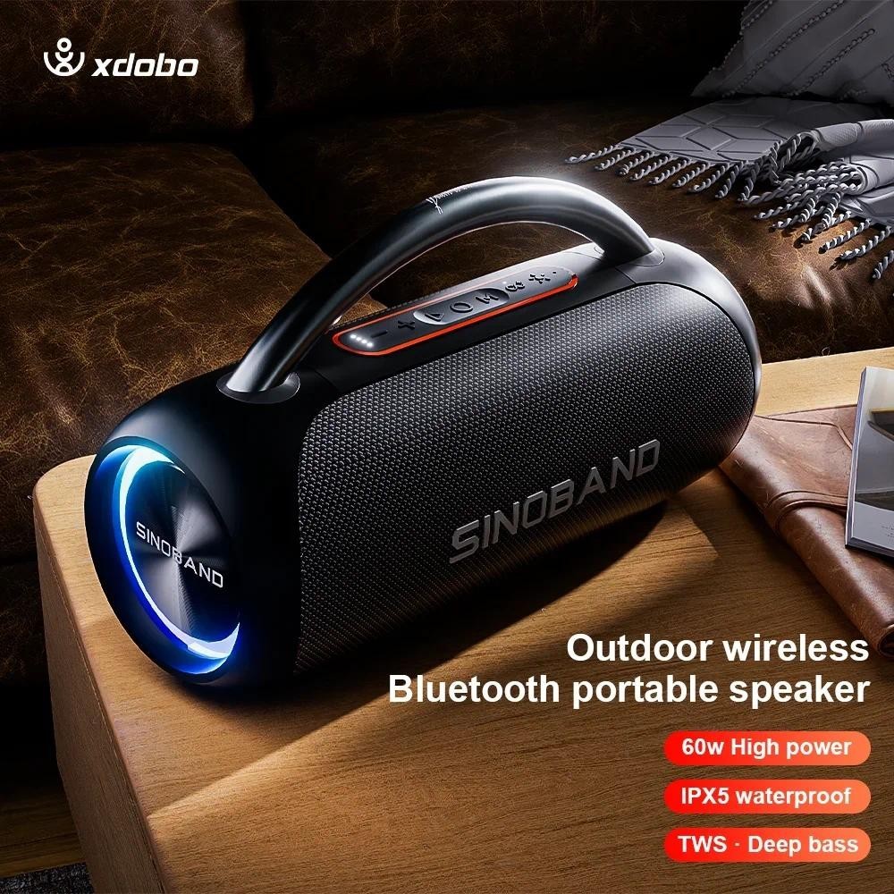 Xdobo SINOBAND Youth ลําโพงซับวูฟเฟอร์บลูทูธ 60W พลังงานสูง กันน้ํา แบบพกพา สําหรับคอมพิวเตอร์ โฮมเธ