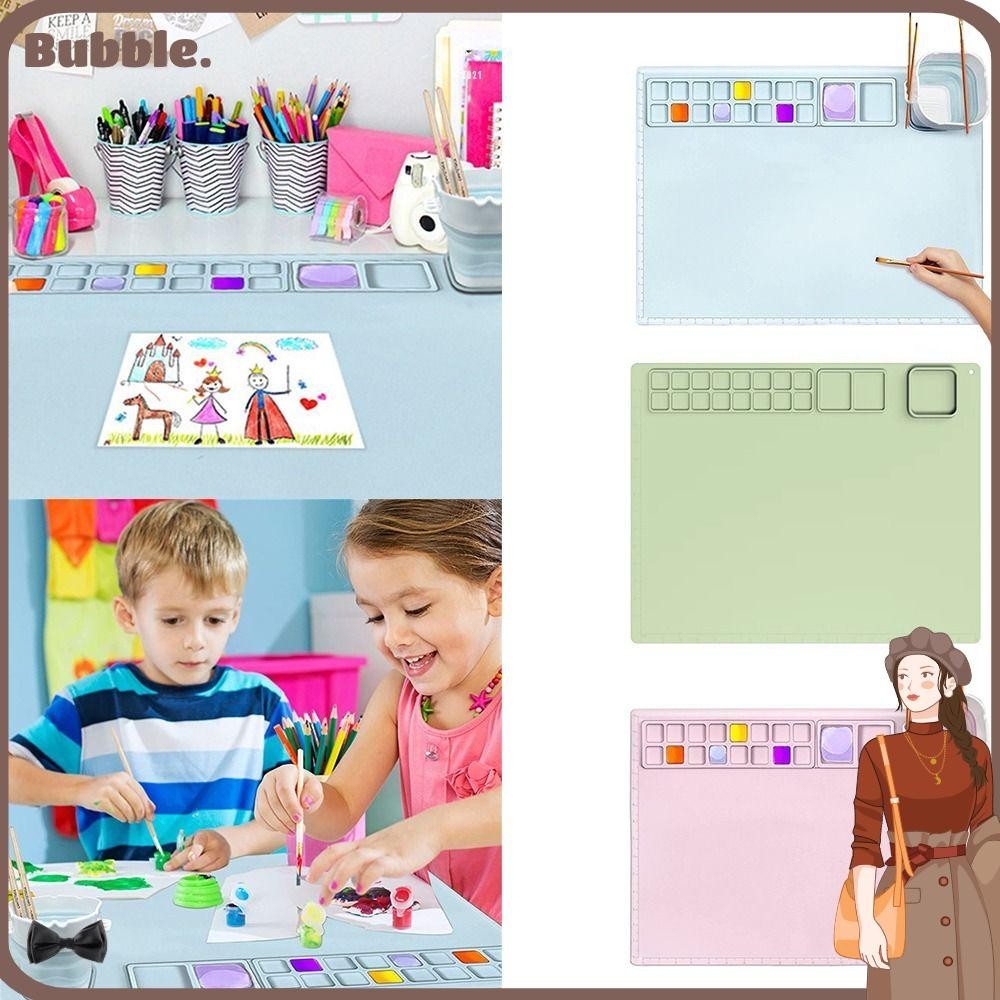 Bubble แผ่นบอร์ดซิลิโคน ทนทาน สําหรับวาดภาพระบายสีน้ํา DIY