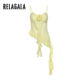 RelaGala ผู้หญิงใหม่สีทึบ Slim Fit Street แฟชั่น V คอสลิงดูผ…