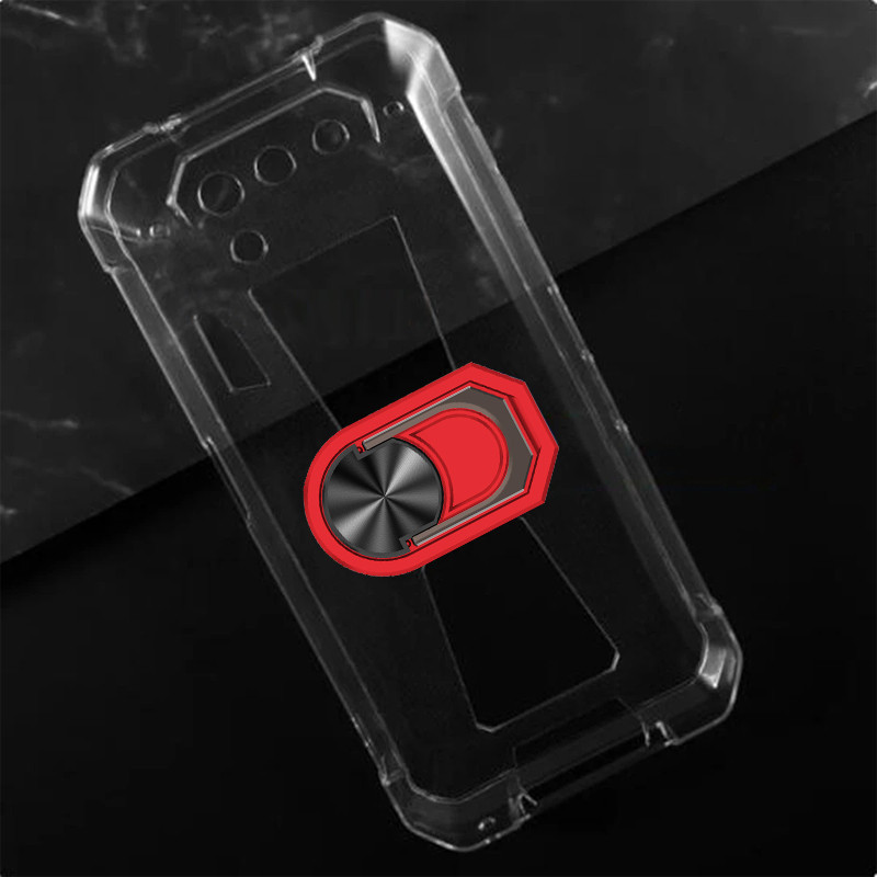 พร้อมสติ๊กเกอร์แม่เหล็กสําหรับ Unihertz Tank 2/2 Pro / Tank 3/3S/3 Pro / Tank 4 Pro Black Shell TPU 