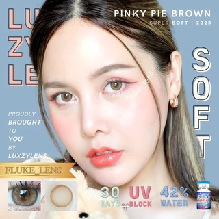 คอนแทคเลนส์ ⭐️ pinky pie brown ⭐️ ลายสไตล์พระจันทร์เสี้ยว🌙 ตาเงาไม่ง้อฟิลเตอร์ ของแท้จากเกาหลี 🇰🇷 Luxzylens