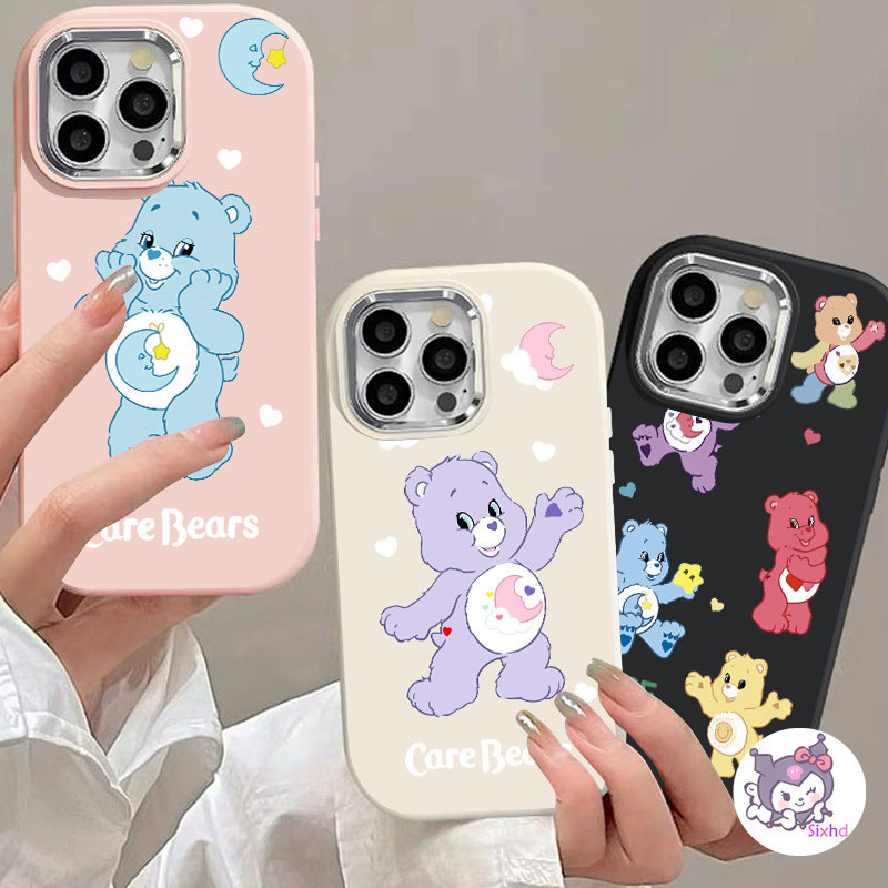 เคสโทรศัพท์มือถือ ซิลิโคนนิ่ม ลายการ์ตูนหมีแคร์แบร์ หรูหรา 2 in1 สําหรับ Realme C55 C67 C53 C51 C30 C35 C33 C25s C15 C11 C21Y C25Y C30S C3 5 5I Narzo 50I 50A Prime