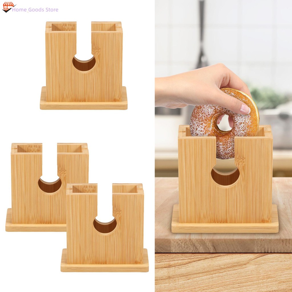 Bagel เครื่องตัดผู้ถือไม้ไผ่ Bagel เครื่องตัดเรียบเครื่องตัด Bagel มัลติฟังก์ชั่เครื่องตัด Bagel สํา