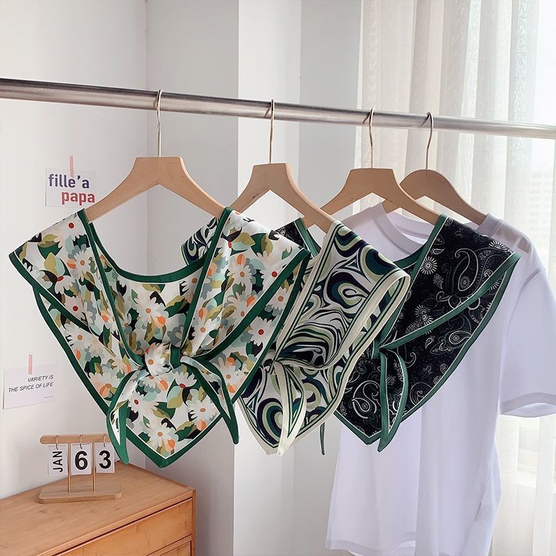 ❣️Oil painting shawl shirt with fake collar