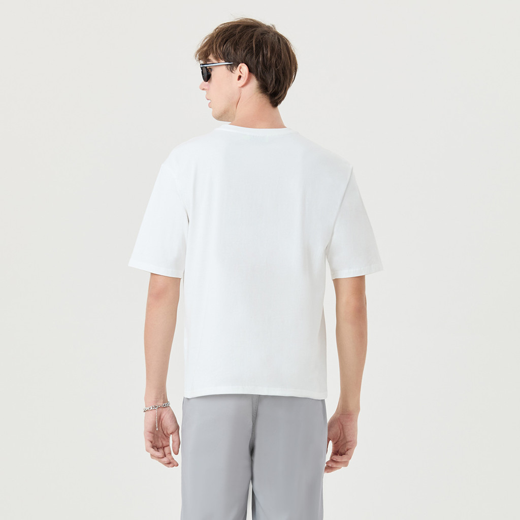 ESP เสื้อทีเชิ้ตลายเฟรนช์ชี่ อีซี่ ผู้ชาย สีขาว | Frenchie Eazy Tee Shirt | 04092