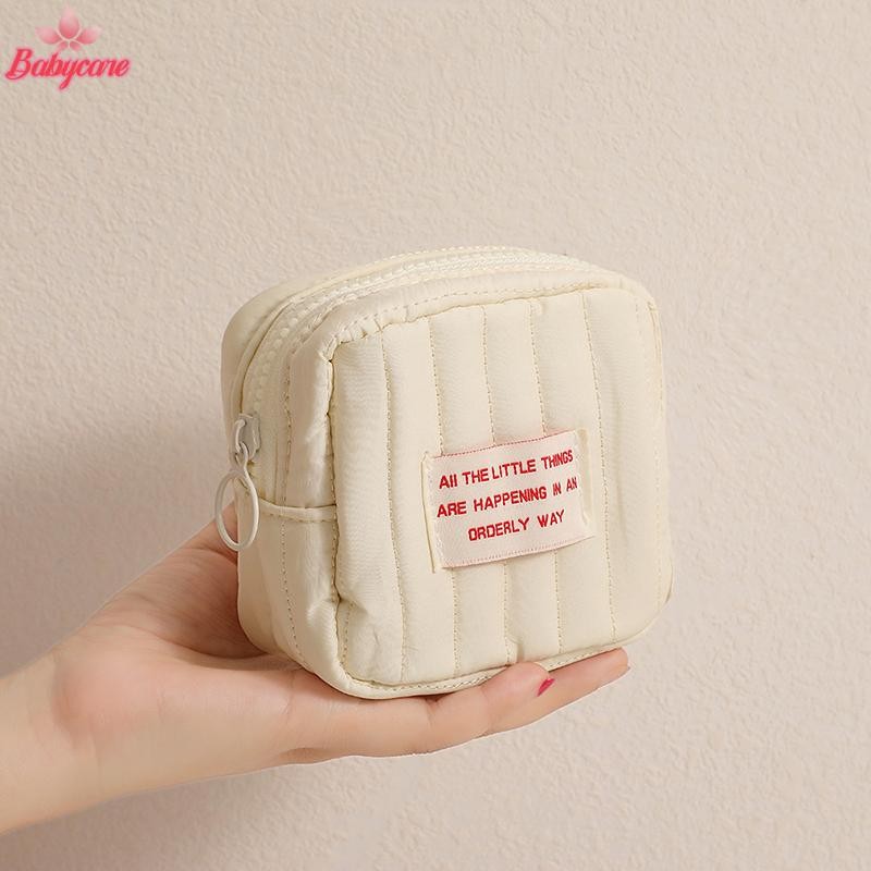 Byce> กระเป๋าเครื่องสําอางผู้หญิงขนาดเล็กสําหรับแต่งหน้าก้อนบรรจุ Travel Organizer Essentials สายชาร์จกระเป๋าเก็บกระเป๋าห้องน้ําสุภาพสตรีใหม่