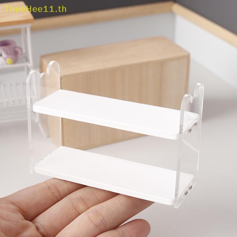 Timehee 1:12 Dollhouse Miniature Storage Rack อาหารขาตั้งจอแสดงผล Mini ชั้นวางชั้นวางหนังสือชั้นวางดอกไม้เค้กขนมปังชั้นวางของของเล่น TH