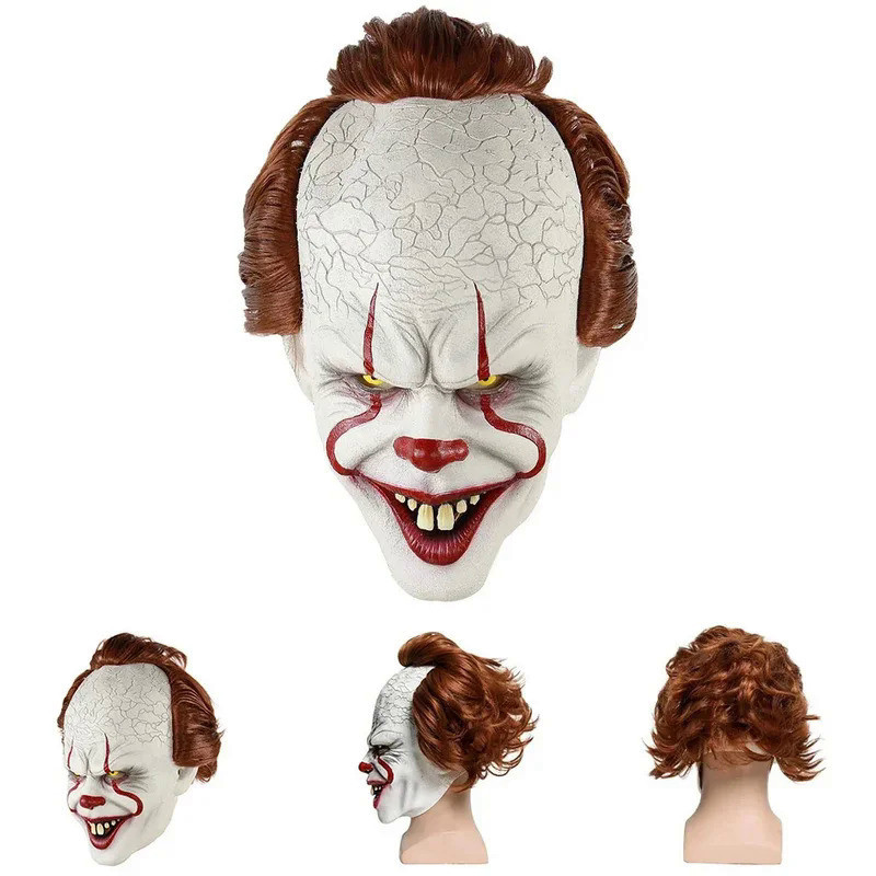 2024 Halloween Mask Luminescent Stephen King's It Mask Masquerade Clown Pennywise Cosplay Joker Mask