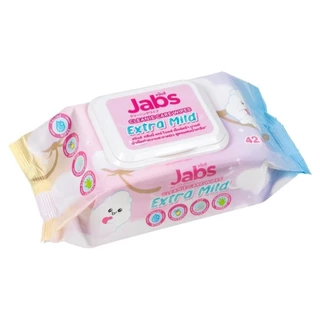 Jabs คลีนนี่ แคร์ ไวพส์ เอ็กซ์ตร้า มายด์ ทิชชู่เปียก 42 แผ่น
