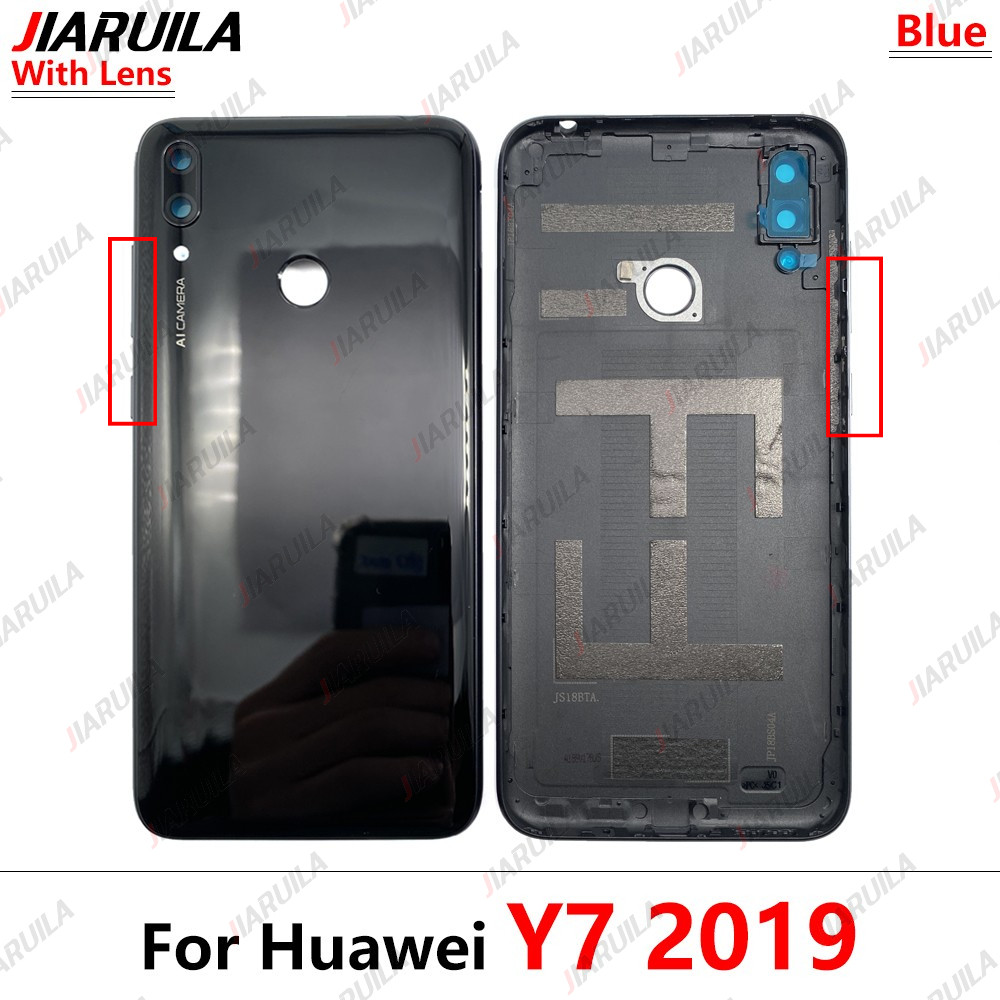 Orig ฝาหลังสําหรับ Huawei Y7 Pro Y7 prime 2019 Y7 2019 กระจกด้านหลังประตูแบตเตอรี่อะไหล่ซ่อม