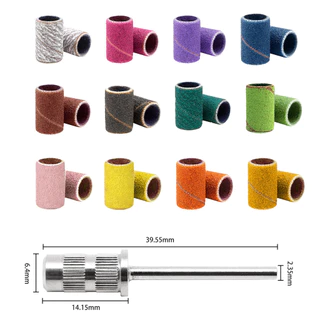 หัวเจียรพร้อมตะไบ สำหรับตะไบขัดหน้าเล็บ มีทั้งหมด 3 สี (30ชิ้น/กล่อง)
