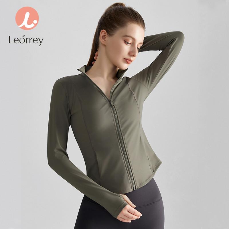 Leorrey-เสื้อแจ็คเก็ตแขนยาวสำหรับใส่เล่นกีฬาแบบมีซิปทั้งตัว เสื้อแจ็คเก็ตระบายอากาศได้ดี ราคา ถูกที่สุด ดีลบีเคเค แกลเลอรีภาพที่ 3