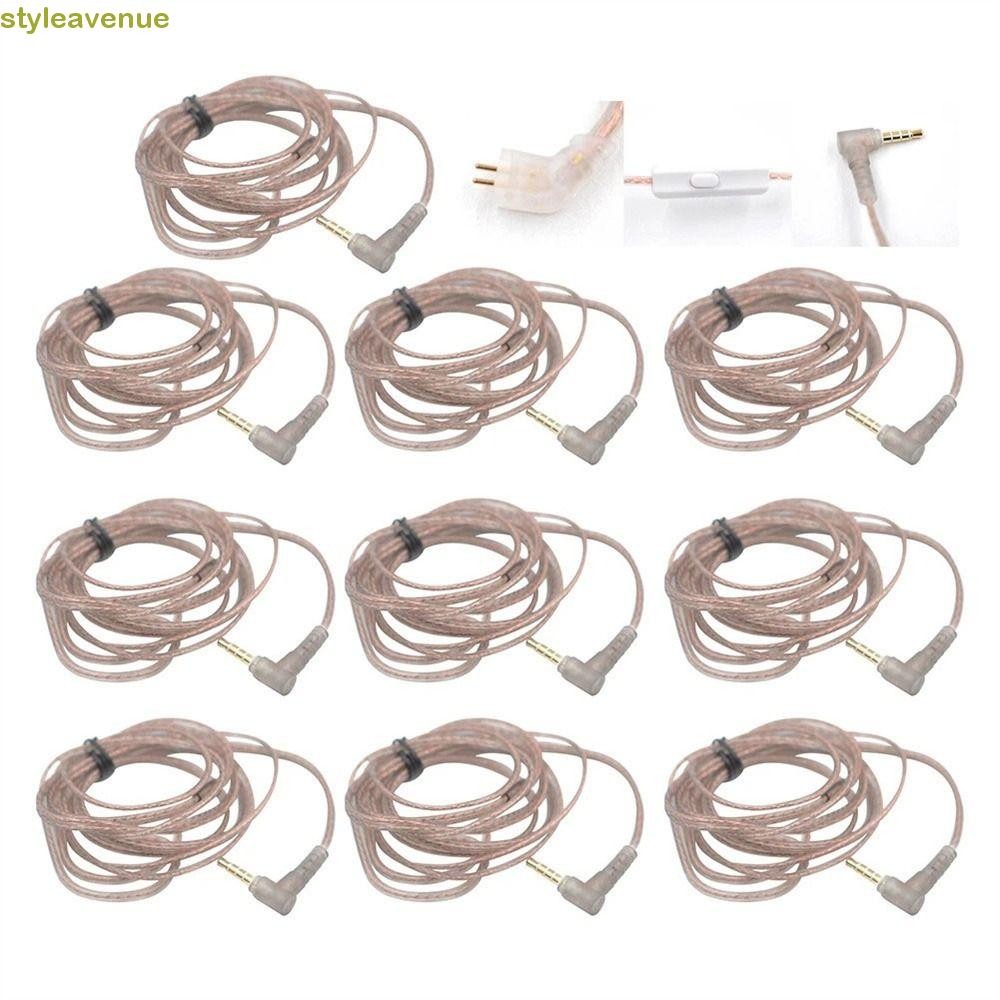 Styleavenue KZ หูฟังสําหรับ KZ ZEX B/C Pin 2Pin สาย Twisted สายอัพเกรด High-Purity In Ear Cable