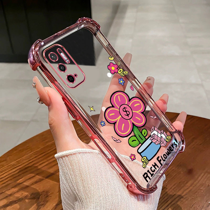 กันกระแทกcase สําหรับ Redmi Note 10 5G เคสโทรศัพท์ TPU 2025 รูปแบบดอกทานตะวัน high-end ป้องกัน softcase