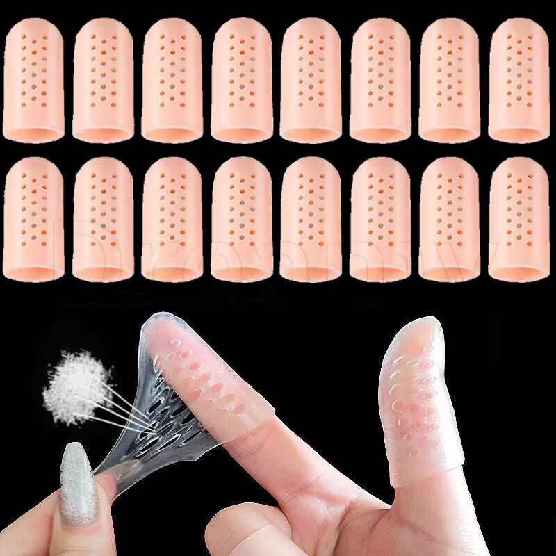 5ชิ้นนิ้วซิลิโคนป้องกันแขน-นุ่มระบายอากาศนิ้วหมวก-สําหรับตุ่ม,แคลลัส-เท้าข้าวโพดปกป้องกันการแรงเสียดทาน-การป้องกันนิ้วเท้าป้องกันการ