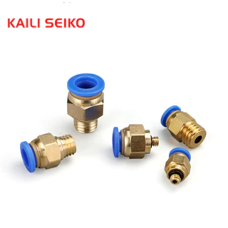 Pc ข้อต่อนิวเมติก m12X1.75- M5 M6 M8 M10 M12 เมตริกชายด้ายท่ออากาศ Push In Quick Connector