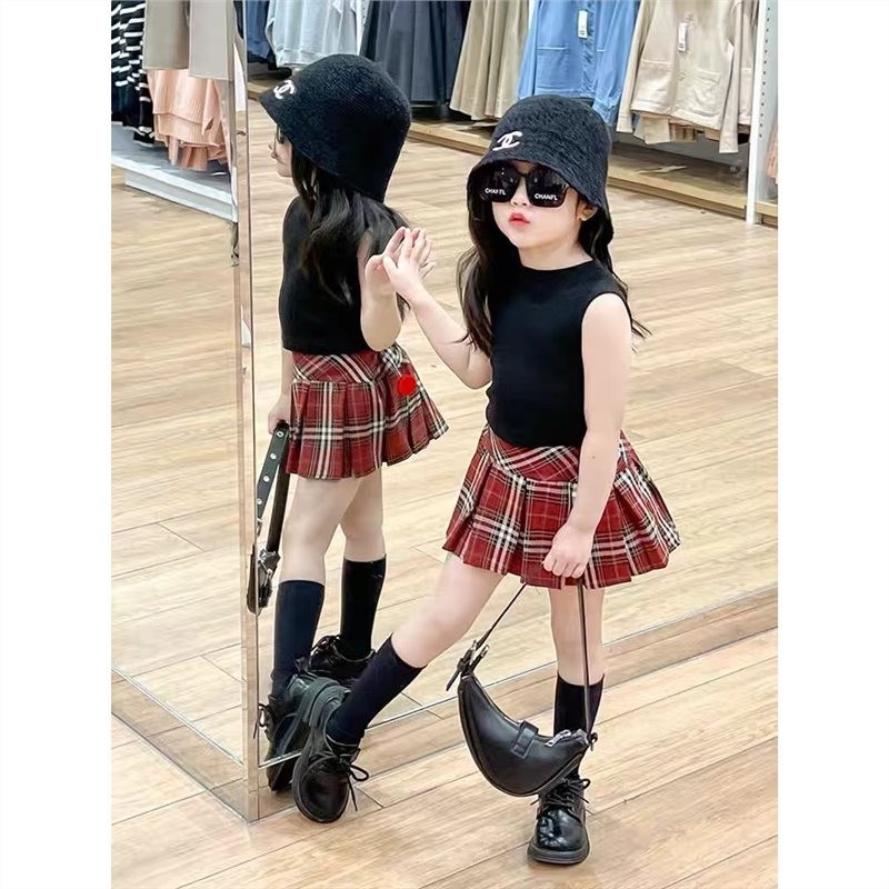 [RICONINI] สไตล์ใหม่ฤดูร้อน Jazz Street Dance สาวร้อนเสื้อกั๊กสั้นกระโปรงสั้นหญิงกระโปรงลายสก๊อตเด็กสูท - รูปที่ 3