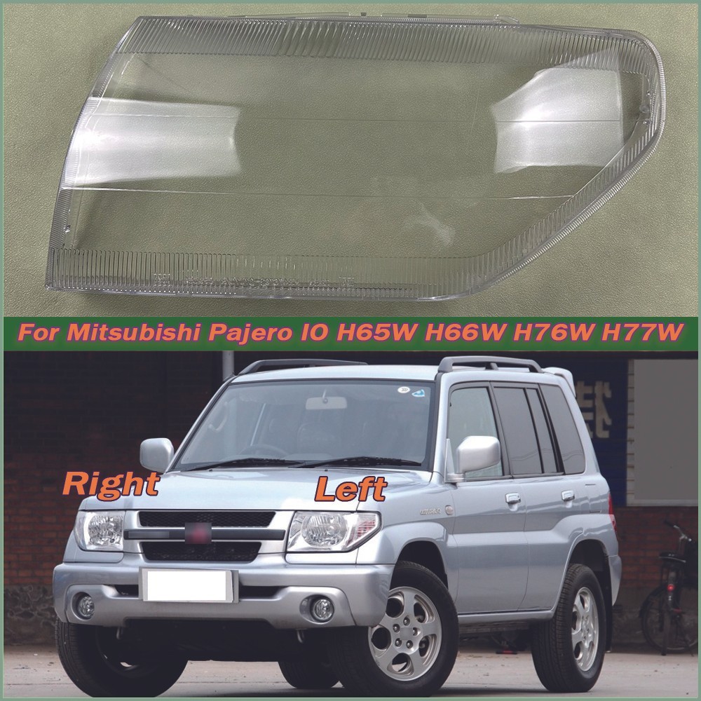 สําหรับ Mitsubishi Pajero IO H65W H66W H76W H77W ไฟหน้าโปร่งใสไฟหน้าเลนส์ Plexiglass เปลี่ยนโคมไฟเดิ
