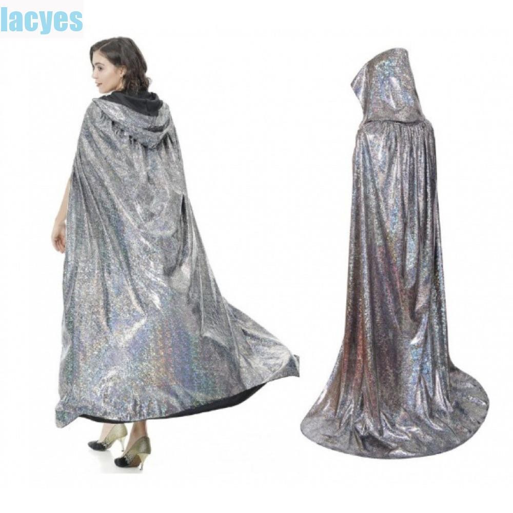 Lacyes เสื้อคลุมฮาโลวีน, เสื้อปอนโชคลุมด้วยผ้าปีศาจเงา, ตัวช่วยสร้างกันลม Grim Reaper แต่งตัวคริสต์มาสคอสเพลย์เครื่องแต่งกายเด็ก