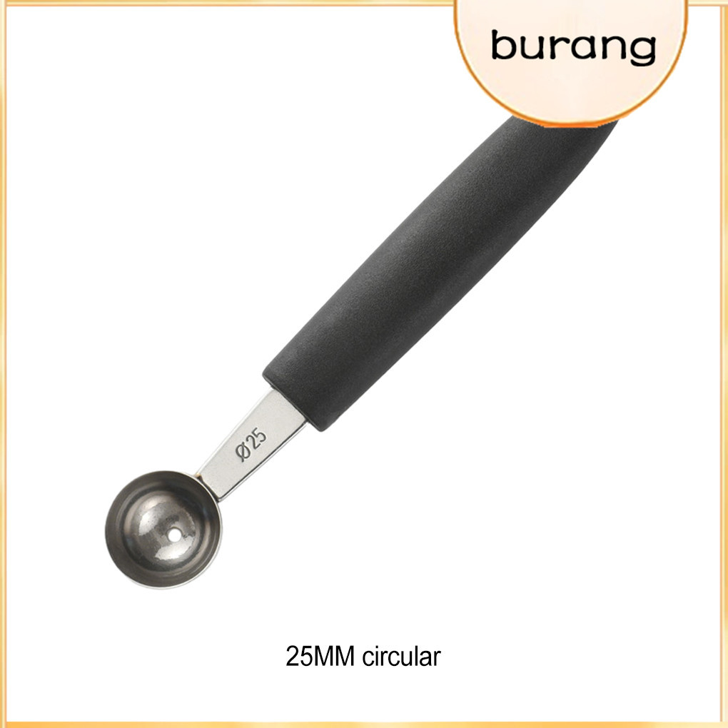 【Buran】ช้อนสเตนเลส กว้าง สําหรับตักผลไม้ แตงโม ขนมหวาน