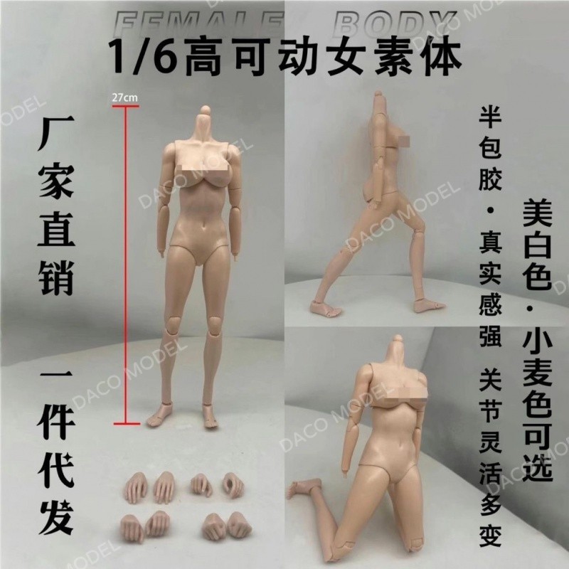 พร้อมส่ง โมเดลร่างกายมนุษย์จําลอง 1/6 ขยับได้ ขยับได้ สําหรับผู้หญิง