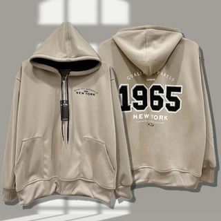 เสื้อคลุมแขนยาว New york 1965 เสื้อกันหนาว มีฮู้ด สกรีนใหม่