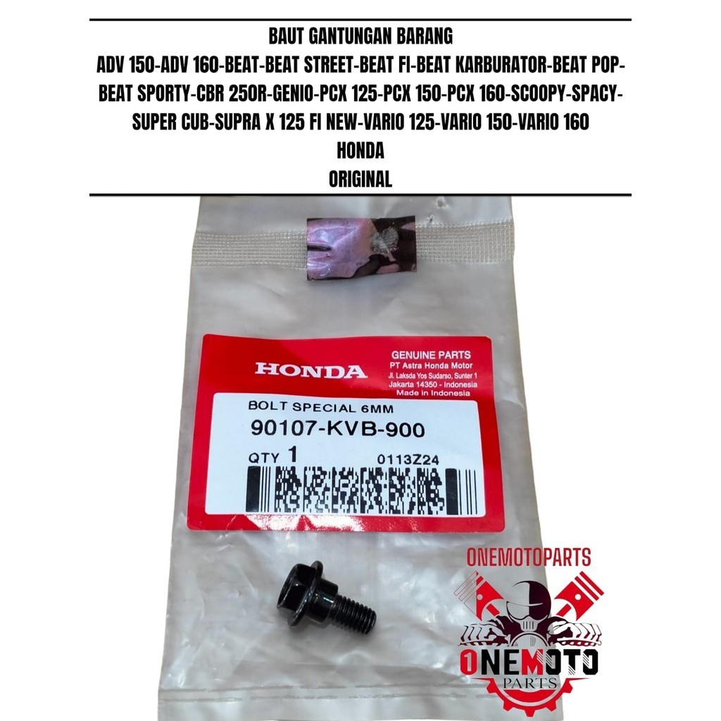 GANTUNGAN พิเศษ 6MM ADV BEAT CBR 250R GENIO SCOOPY HONDA 90107-KVB-900 ต้นฉบับ HANGER BOLT