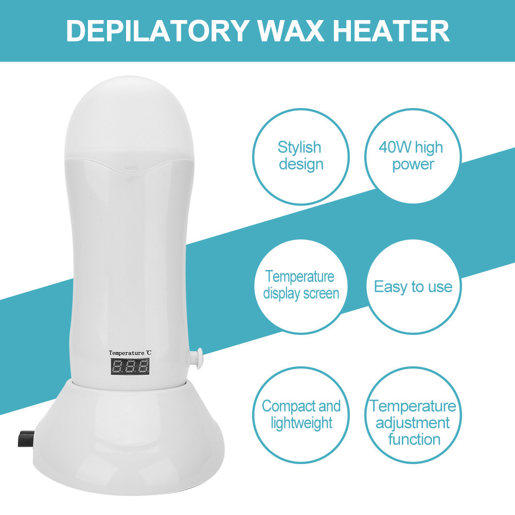 HaiR Ving 40W อุณหภูมิปรับ Depilatory Wax เครื่องทำความร้อน เครื่องกำจัดขนไฟฟ้าแบบพกพาสีขาว