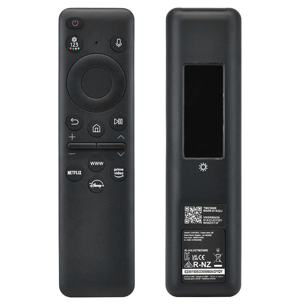 ใหม่ BN5901432J TM2360E Voice Solar Cell รีโมทคอนโทรลแบบชาร์จไฟได้สําหรับ 2023-2026 Samsung TV Q60C Q70C Q80C QN85C QN90C CU8000 S95C