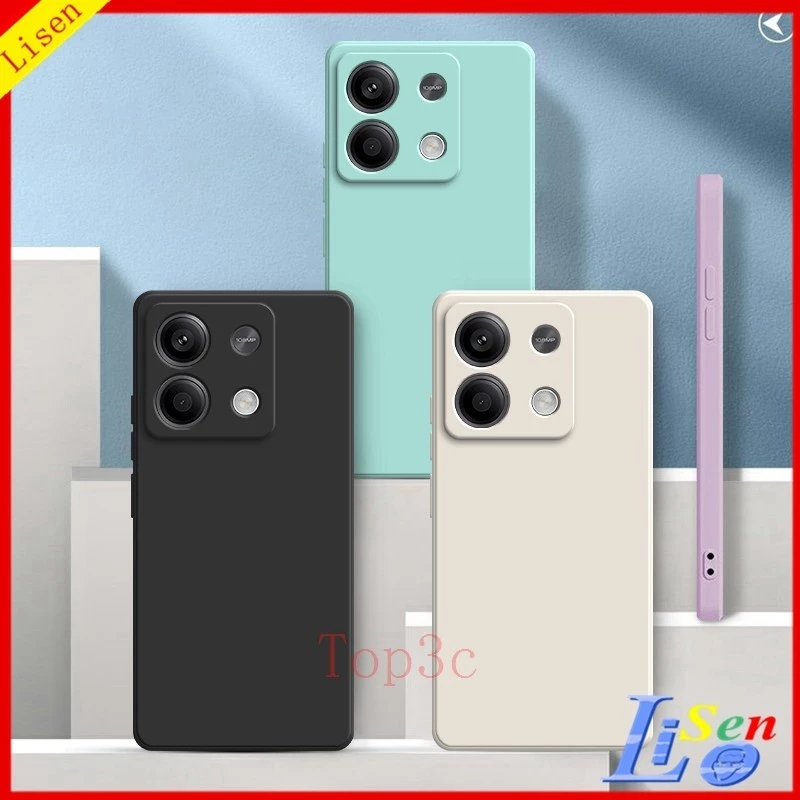 Case Poco M6 Pro/Poco X6/PocoC65/Poco X5 Pro/Poco X5 5G/PocoX6 Pro สีทึบซิลิโคนเหลวป้องกันการตกเคสโทรศัพท์ YT