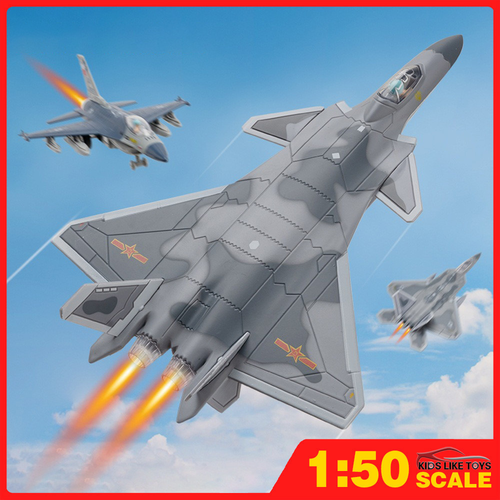 Klt เครื่องบินโลหะรุ่น J15 J10 F16 F22 Raptor Stealth Fighter Diecast ของเล่นเครื่องบินคอลเลกชันสําห