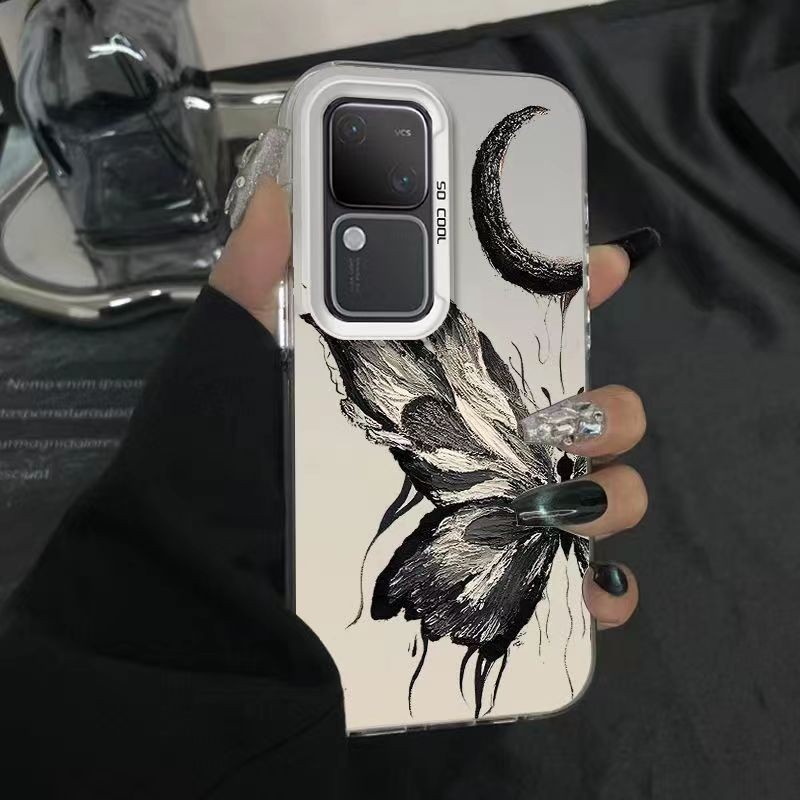 เคสโทรศัพท์มือถือแบบนิ่ม กันกระแทก ลายผีเสื้อ สําหรับ Vivo V30 5G0 V30 Pro V29 27 Pro V27E V23E V27E