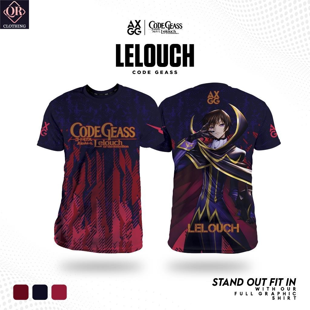(QR Clothing) เสื้อเชิ้ต ลายการ์ตูนอนิเมะ Code Geass: Lelouch of the Rebellion