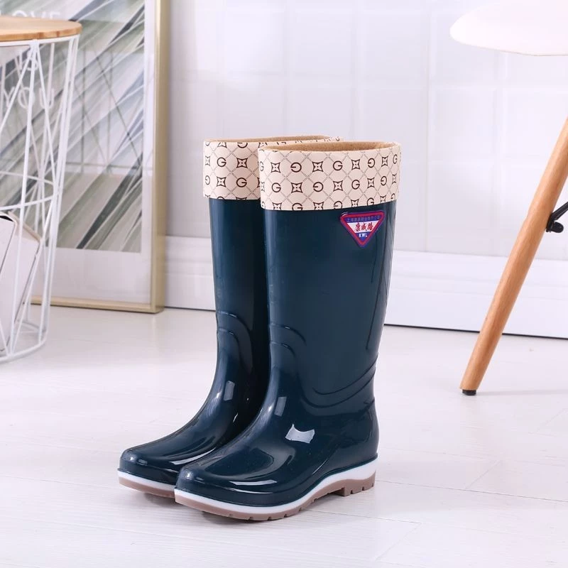 รองเท้าบูทกันฝนผู้หญิง ทรงสูงกลางน่อง รองเท้ายางกันลื่น thumbnail 6
