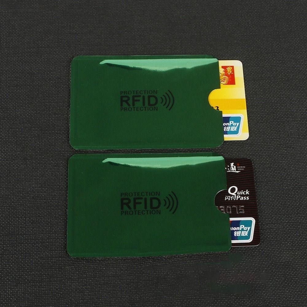 UUMIR ปลอกบัตรเครดิต 5 ชิ้น, ที่ใส่บัตร RFID อลูมิเนียมความปลอดภัย, ล็อคตัวอ่านฝาครอบป้องกันการโจรกรรม
