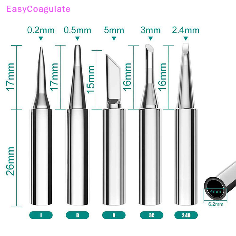 Eas 5 PC I + B + K + 2.4D + 3C หัวแร้งทองแดงบริสุทธิ์ 900M หัวแร้งชุดภายใน Ate