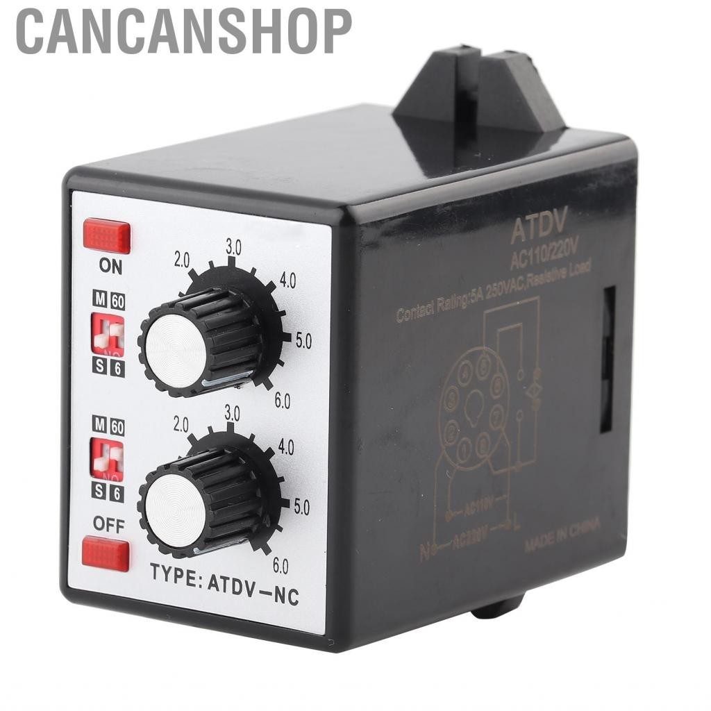 Cancanshop Twin Timer Relay ATDV-NC On Off Knob Control Time Switch